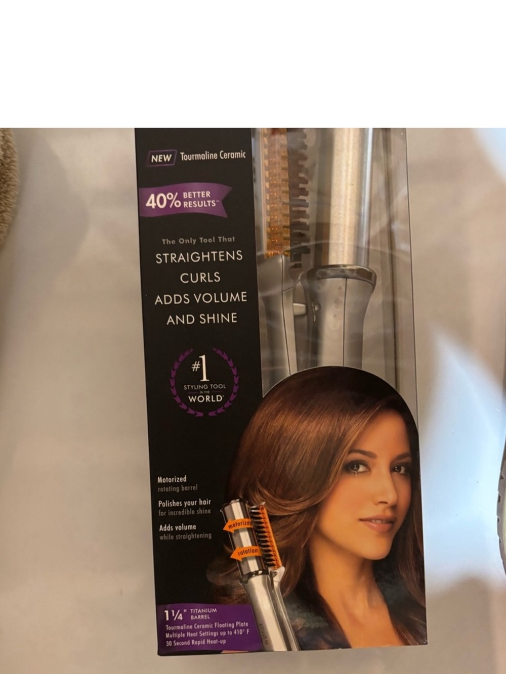 Instyler Tourmaline Ceramic Rotating Barrel Styler - Silver